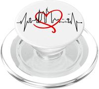 Frankfurt Skyline Heartbeat Allemand Love Frankfurt Am Main PopSockets PopGrip pour MagSafe