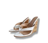 Frankie Hsu Sandales compensées à talons hauts pour femme et fille, style designer blanc, grande taille US4-19, chaussures unisexes pour femmes et hommes