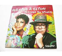 Franklin, Aretha & Elton John - Franklin, Aretha & Elton John Through The Storm 7" Arista 112185 EX/VG 1989 picture sleeve