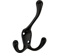 Franklin Brass B13539K-FB-C Lot de 10 crochets muraux à triple griffe, noir mat