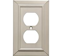 Franklin Brass Classic Architecture Lot de 4 plaques murales duplex simples en nickel satiné