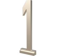 Franklin Brass Derby Numéros de maison modernes en métal « 1 » pour système personnalisé en nickel | Plaque numéro extérieure | Panneau d'adresse personnalisé résistant à la rouille