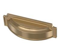 Franklin Brass Lot de 10 poignées d'armoire crantées - Centre des trous de 9,5 cm - Poignées de cuisine pour commode, tiroirs - Bronze champagne - Matériel P40110C-CZ-B