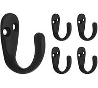 Franklin Brass Lot de 5 crochets muraux simples à 1 broche pour manteau/chapeau, crochets muraux décoratifs pour suspendre vêtements, sac à main, sac, serviette, crochets muraux décoratifs