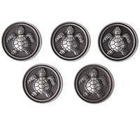 Franklin Brass Seaside Cottage Lot de 5 boutons d'armoire | Poignées en étain satiné brossé pour tiroirs de commode, cuisine/porte/salle de bain | PBF656-BSP-C1