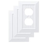 Franklin Brass W35266V-PW-C Lot de 3 plaques murales duplex classiques Blanc pur