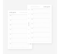 Franklin Covey Compact Non daté N°09 Semainier Horiontal ligné Semainier sur une page pour Filofax Personal, LV MM Recharge d'agenda 6 trous 12 x 17 cm
