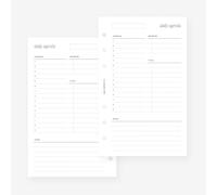Franklin Covey Recharge pour agenda quotidien compact non daté, 10,7 x 17,5 cm, 100 pages, papier blanc brillant de 14,5 kg, convient aux agendas personnels à 6 anneaux, horaire, par MAY PAPER CO.