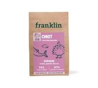 FRANKLIN - Croquette pour Chiot - 73% de Dinde et Truite - sans Céreales et sans Légumineuses - Digestion Facile - Croissance Optimale - Taille 13mm - 2,5 kg