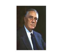 Franklin D Roosevelt portrait sur toile - Décoration murale moderne pour chambre à coucher - 30 x 45 cm