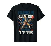 Franklin Electric Since 1776 Guitare Lightning 4 Juillet T-Shirt
