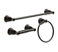 Franklin Ensemble d'accessoires de salle de bain en laiton Kinla 3 pièces, Bronze huilé, 3 Piece Kit