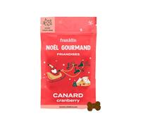 FRANKLIN - Friandises pour Chat - Snack croustillant Canard et Cranberry - Edition Noel - Digestion Facile - Peau Saine - Confort Urinaire - pour Chaton, Adultes et Senior - Sachet Recyclable - 50 g