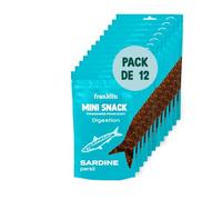 FRANKLIN - Friandises pour Chats - Snack Sardine & Persil - sans céréales - Facilite la Digestion - Soutien Le système immunitaire - pour Chaton, Adultes & Senior - Lot de 12 x 50g