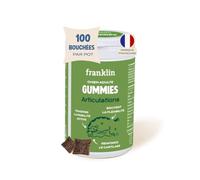 FRANKLIN - Gummies Articulations Chien - Complément Alimentaire pour Chien - Favorise la Mobilité - Anti-Arthrose - Renforce Le Cartilage - Formule vétérinaire - Tout Âge - 100 bouchées - 150 g