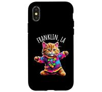 Franklin LA USA Amusant Chat Dansant coloré Coque pour iPhone X/XS
