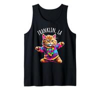 Franklin LA USA Amusant Chat Dansant coloré Débardeur