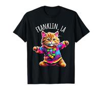 Franklin LA USA Amusant Chat Dansant coloré T-Shirt
