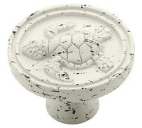Franklin Laiton Pbf656 C-254-c1 35 mm Seaside Cottage Tortue Meuble de cuisine matériel Bouton, Vintage Antique White, Pack Of 5