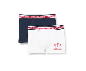 Franklin & Marshall Homme Franklin Marshal Boxer Optio Pantalons, White/Blue/Red, M EU