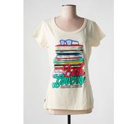 franklin marshall tee-shirts et débardeurs femme de couleur beige 40
