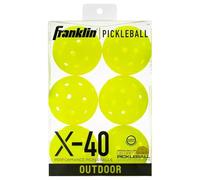 Franklin Outdoor X-40 Lot de 6 balles de Pickleball en vélin, Ballon Officiel US Open, 40 Trous de précision, durabilité supérieure