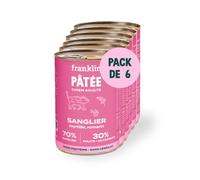 FRANKLIN - Pâtée pour Chien - 70% de Sanglier - 6 x 400g