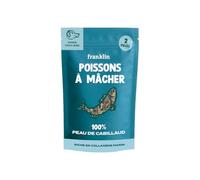 FRANKLIN - Poisson à Mâcher pour Chien - Peau Séchée de Cabillaud - 100% Naturelle, sans Additifs - Riche en Collagène, Oméga 3 et 6 - Mastication Longue - Soutient Articulaire - 90 g