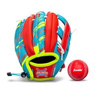 Franklin Sports Air Tech Baseball Glove with Ball - Tee Ball - Soft Air Tech Foam - Royal/Red