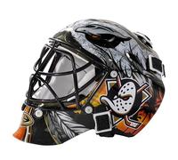 Franklin Sports Anaheim Ducks Mini Masque de Gardien de But de Hockey avec Logo de l'équipe de la LNH avec étui - Masque de Gardien de But de Collection avec Logos et Couleurs Officiels de la LNH
