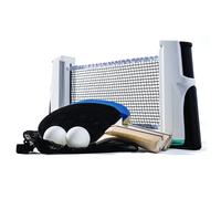 Franklin Sports Anywhere Table de tennis de table Ensemble complet de ping-pong portable Comprend un filet de balles de ping-pong et un sac d