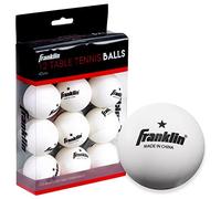 Franklin Sports Balles de Ping-Pong - Balles de Tennis de Table Professionnelles 1 Étoile de Taille et de Poids Officiels - 40 Mm - Balles Durables pour Hautes Performances - Blanches - Lot de 12
