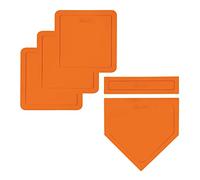 Franklin Sports Ensemble de Bases en Caoutchouc pour Kickball, Baseball, Softball, marbre, Caoutchouc de Lanceur, 5 pièces, Orange