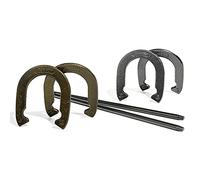 Franklin Sports Horseshoes Set - Includes 4 Horseshoes and 2 Stakes - Beach Or Backyard Horseshoe Play - Classic Outdoor Game