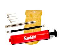 Franklin Sports Ensemble de Pompe à Ballons de 19,05 cm avec Aiguilles, Tuyau Flexible, Manomètre de Pression d'air et Sac de Transport - Adapté aux Ballons de Basket, de Football et Autres