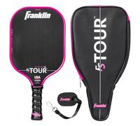 Franklin Sports Ensemble de raquettes de pickleball Pro - FS Tour Series en fibre de carbone, housse de pagaie + gomme à pagaie, ensemble de pagaie approuvé officiellement par les USA Pickleball