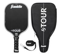 Franklin Sports Ensemble de raquettes de pickleball Pro - FS Tour Series en fibre de carbone, housse de pagaie + gomme à pagaie, ensemble de pagaie approuvé officiellement par les USA Pickleball