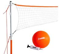 Franklin Sports Ensemble de Volleyball, Comprend 1 Filet avec piquets, Balle et Pompe avec Aiguille, démarreur, Orange