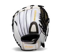 Franklin Sports Fastpitch Softball Glove - Fastpitch Pro - Adult and Youth Softball Mitt - Infield and Outfield - Right Handed Glove - White/Gold - 11" Righty