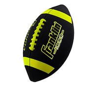 Franklin Sports Grip-Rite Junior de Football, Mixte, 5010C1, Noir/Jaune Fluo, Taille Unique