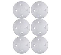 Franklin Sports Indestruct-A-Ball Lot de 6 balles de Baseball en Plastique pour entraînement au frappeur Taille Officielle MLB Blanc