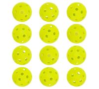 Franklin Sports Lot de 12 Mini balles de Pickleball d'entraînement - 4,2 cm - Balles d'intérieur et d'extérieur pour entraînement de Vitesse, contrôle et précision - Jaune
