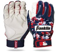 Franklin Sports MLB Digitek Gants de Batteur de Baseball - Blanc/Bleu Marine/Rouge Digi - Adulte L