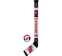 Franklin Sports New Jersey Devils NHL Mini Soft Hockey Stick Stick - NHL Team Soft Foam Mini Mini Hockey Stick and Ball Set - Great Toy for Kids