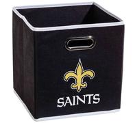 Franklin Sports NFL New Orleans Saints Bac de rangement pliable Conteneur de rangement cube pliable NFL Compatible avec les organisateurs de bacs
