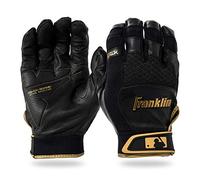 Franklin Sports Paire de gants de frappeur MLB Shok-Sorb X pour adulte, taille XL, noir/doré