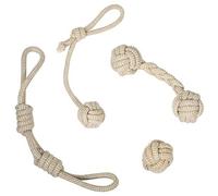 Franklin Sports Pet Supply Lot de 4 Jouets en Corde Naturelle pour Chien - Jeu à rapporter - Jouet à Tirer - Jouet de Dentition pour Chien - Jouet de Dentition - Corde à Tirer - Jouet à Tirer
