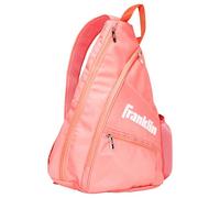 Franklin Sports Sacs de pickleball - Sac à dos en bandoulière pour équipement + équipement - Sac de pickleball pour homme et femme - Peut contenir des pagaies, des pickleballs + accessoires - Corail