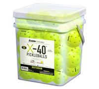 Franklin Sports Seau de Balles de Pickleball d'Extérieur x-40 Officielles de l'USA Pickleball (USAPA) - Taille Réglementaire - Balles Officielles de l'Us Open - Jaune - Lot de 36