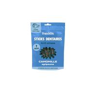 FRANKLIN - Stick Anti-Stress pour Chien - Friandises dentaires - Apaisant Chien - Diminution Anxiété - Anti-Tartre - Mastication Longue - Saveur Camomille et Agripaume - Tout Âge - 250g